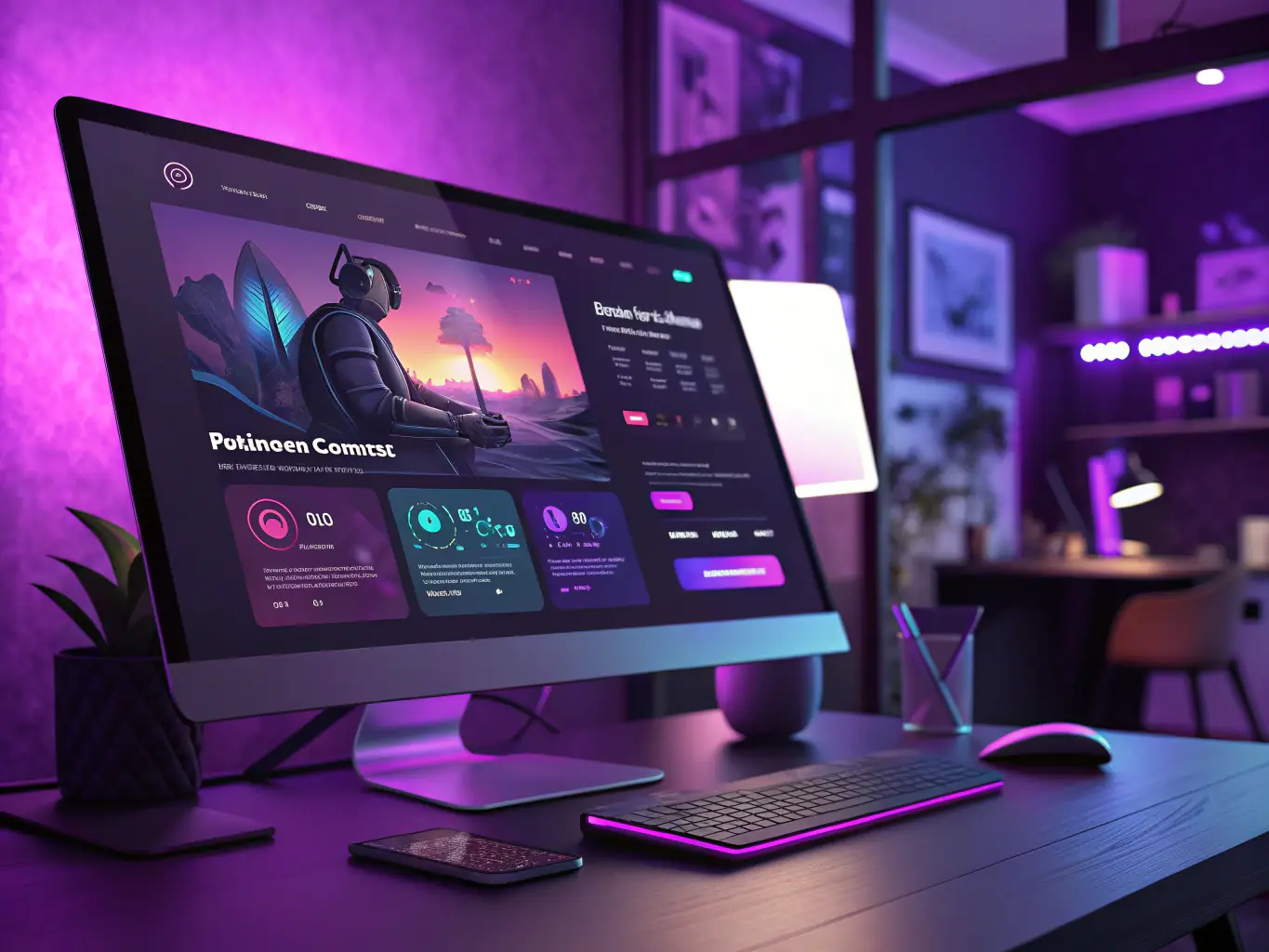 A sleek, modern website design concept, reflecting Digital Optex's commitment to innovative and visually appealing web solutions.