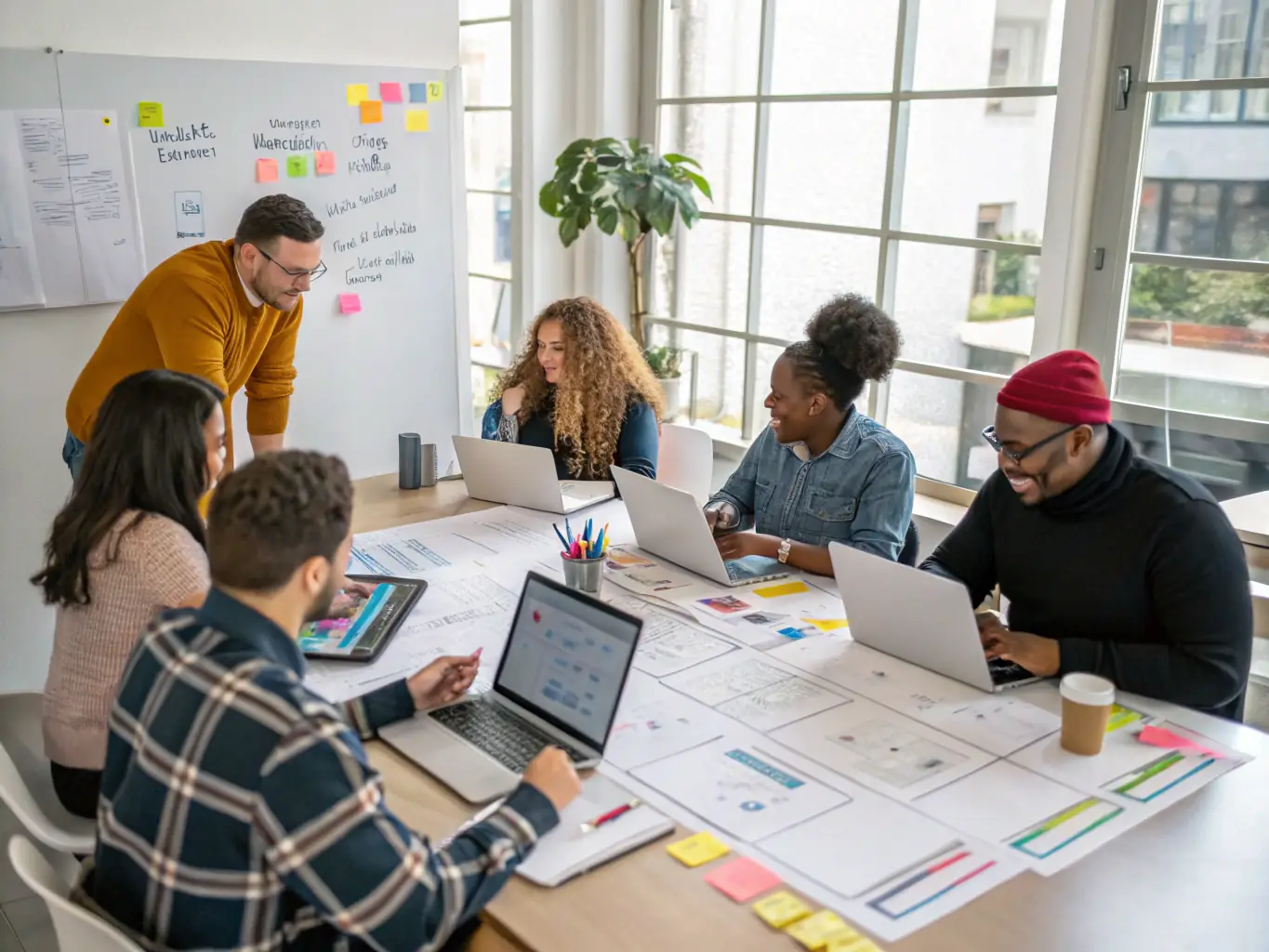 A professional team collaborating on e-commerce development, showcasing Digital Optex's expertise in creating online business solutions.